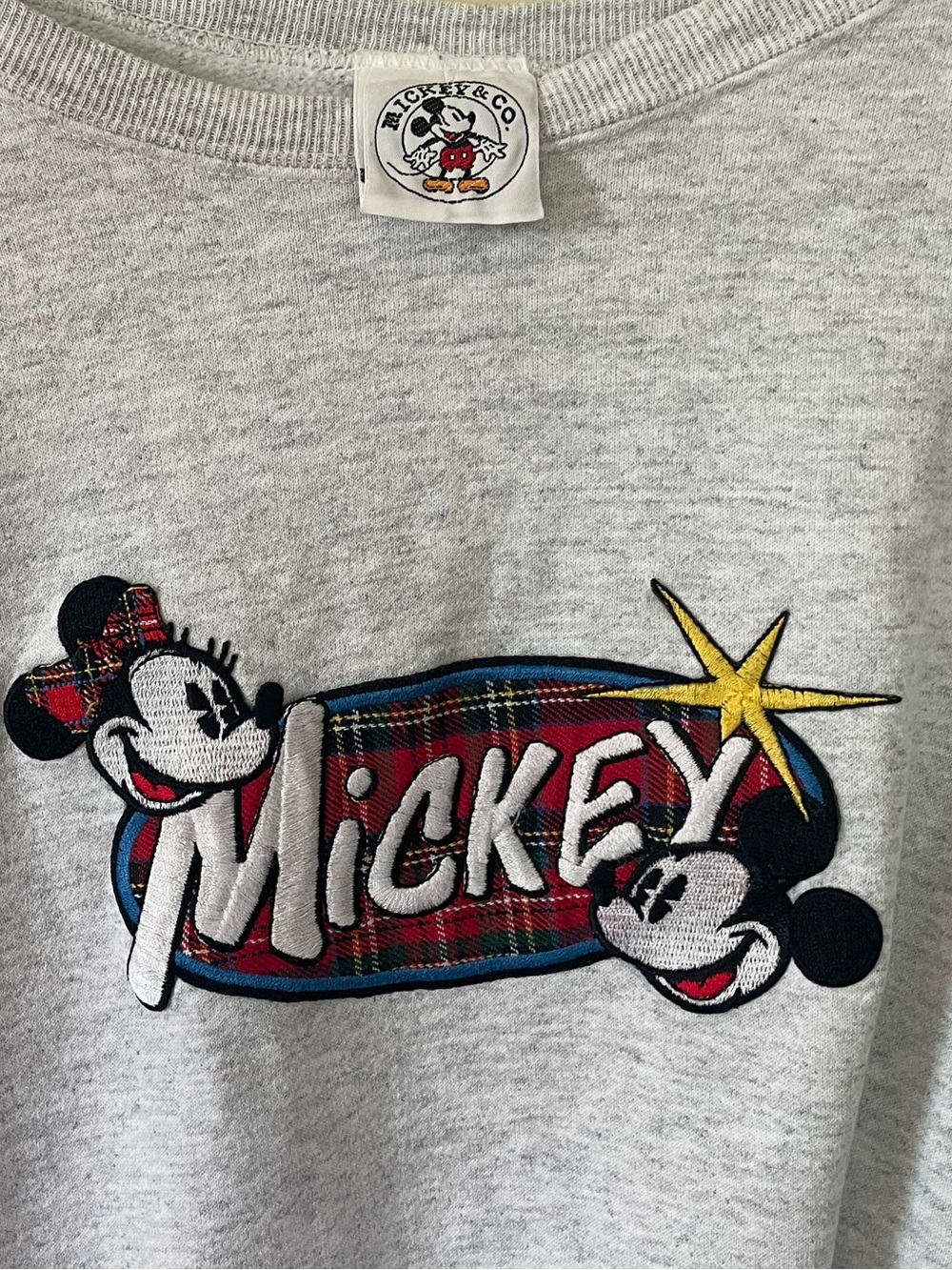 Vintage Mickey Mouse Embroidered Crewneck